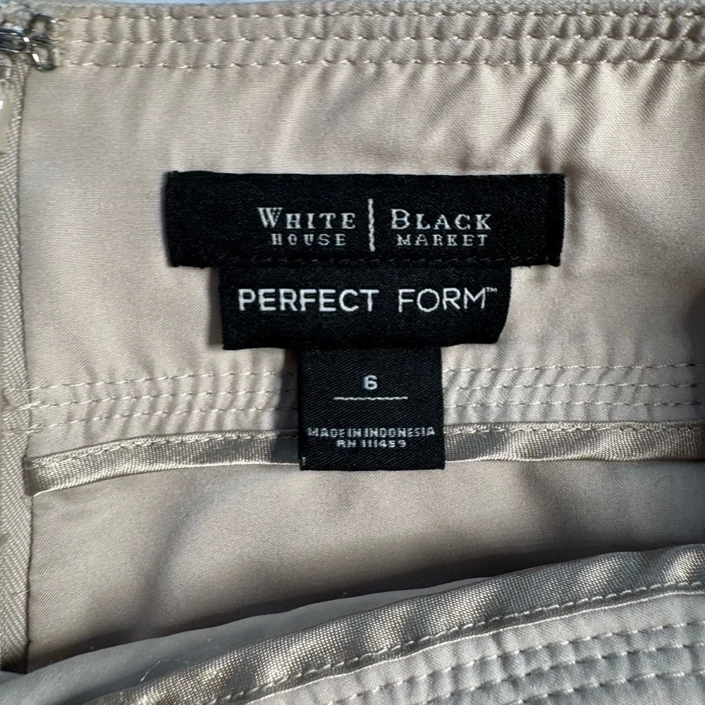 White House Black Market Beige Pencil Skirt 20” long